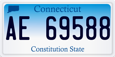 CT license plate AE69588