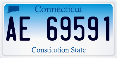 CT license plate AE69591