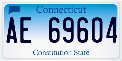 CT license plate AE69604
