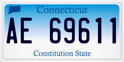 CT license plate AE69611