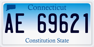 CT license plate AE69621