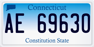 CT license plate AE69630