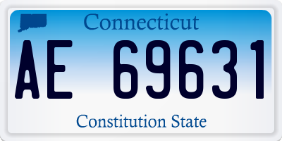 CT license plate AE69631