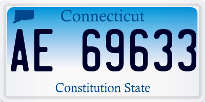 CT license plate AE69633