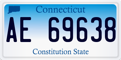 CT license plate AE69638