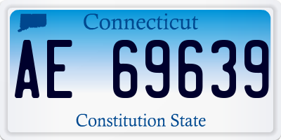 CT license plate AE69639