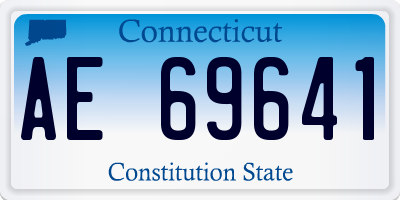 CT license plate AE69641