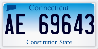 CT license plate AE69643