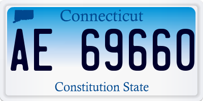 CT license plate AE69660