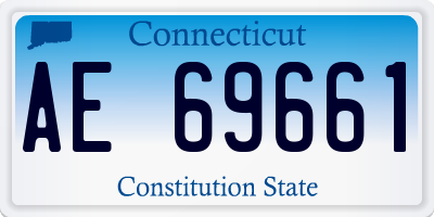 CT license plate AE69661