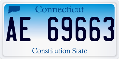 CT license plate AE69663