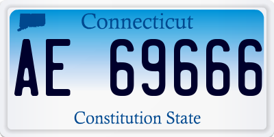 CT license plate AE69666