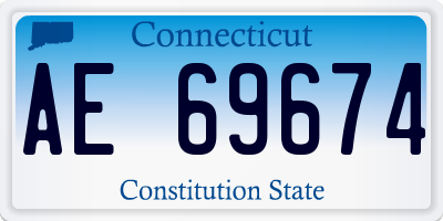 CT license plate AE69674