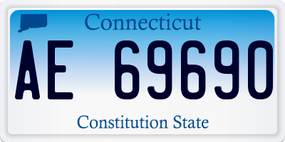 CT license plate AE69690