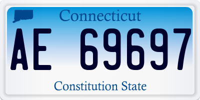 CT license plate AE69697