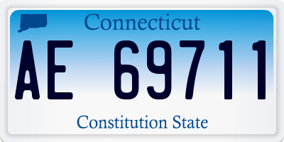 CT license plate AE69711