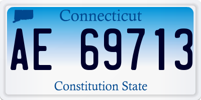 CT license plate AE69713