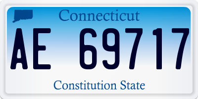 CT license plate AE69717