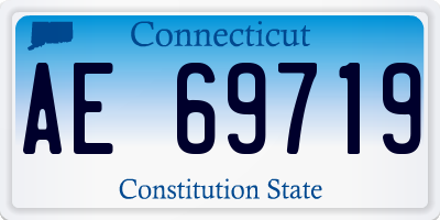 CT license plate AE69719