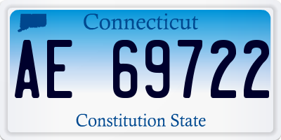 CT license plate AE69722