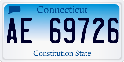 CT license plate AE69726