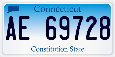 CT license plate AE69728