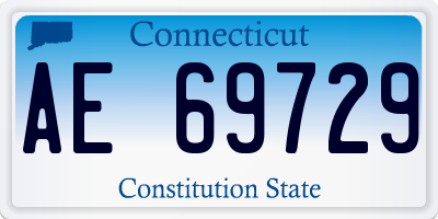 CT license plate AE69729