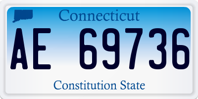 CT license plate AE69736