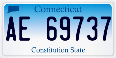 CT license plate AE69737