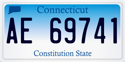 CT license plate AE69741