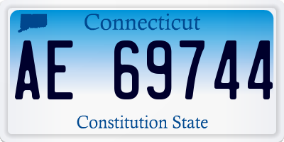 CT license plate AE69744