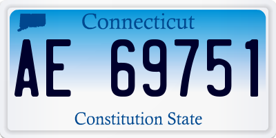 CT license plate AE69751