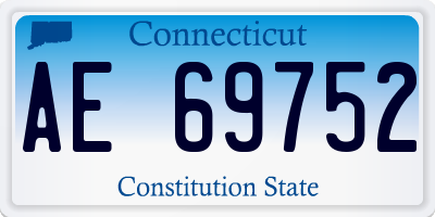 CT license plate AE69752