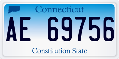 CT license plate AE69756