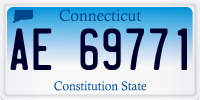 CT license plate AE69771