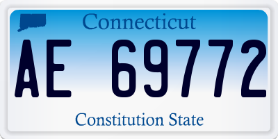 CT license plate AE69772