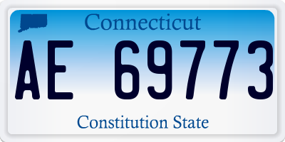 CT license plate AE69773