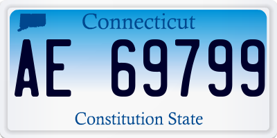 CT license plate AE69799
