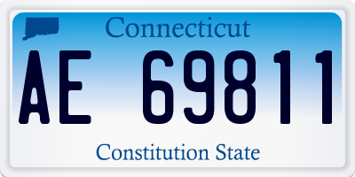 CT license plate AE69811
