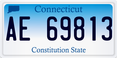CT license plate AE69813
