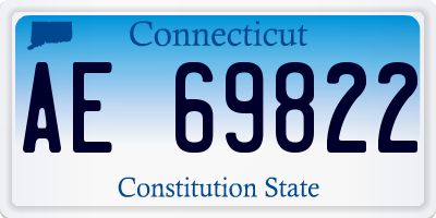 CT license plate AE69822