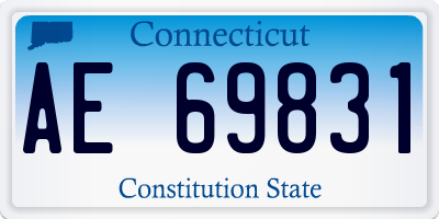 CT license plate AE69831
