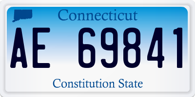 CT license plate AE69841