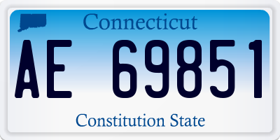 CT license plate AE69851