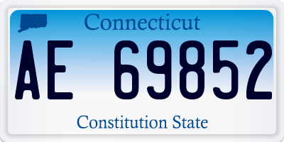 CT license plate AE69852