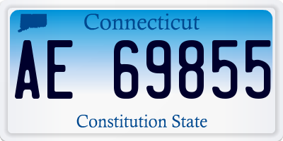 CT license plate AE69855