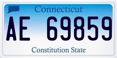 CT license plate AE69859