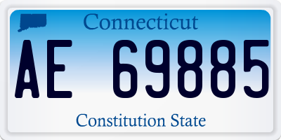 CT license plate AE69885