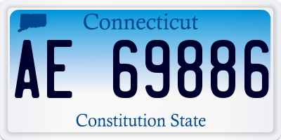 CT license plate AE69886