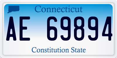 CT license plate AE69894